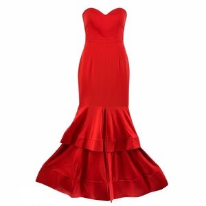 Forever 21 Contemporary Vibrant Red Formal Women’s Dress #forever21